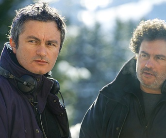 Sur le plateau du film L'amour est un crime parfait