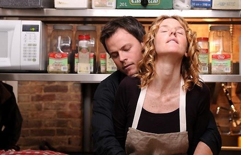 Sandrine Kiberlain et Louis Morisette dans Romaine par moins 30