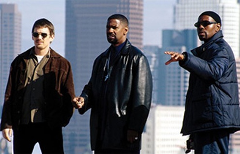 Ethan Hawke, Denzel Washington et Antoine Fuqua dans Training Day
