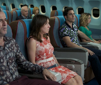 Une scène du film Les amants passagers