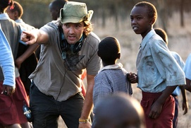 Sur le plateau du film The First Grader