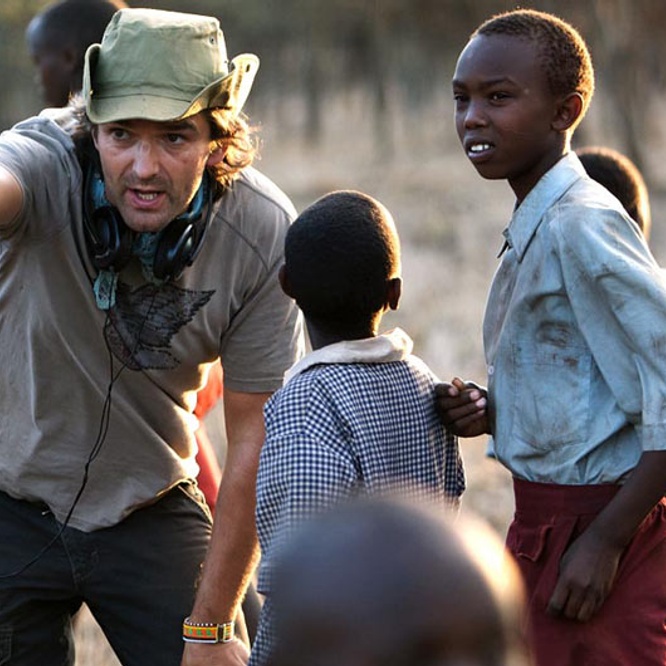 Sur le plateau du film <em>The First Grader</em>