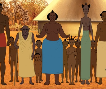 Une scène du film Kirikou et les hommes et les femmes