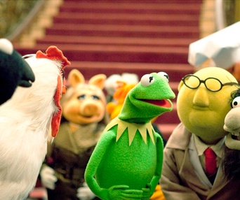 Une scène du film The Muppets