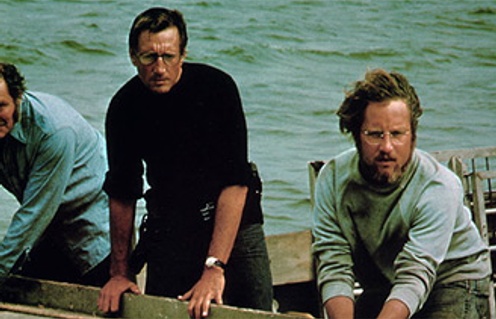 Roy Scheider, Robert Shaw et Richard Dreyfuss dans le film Jaws