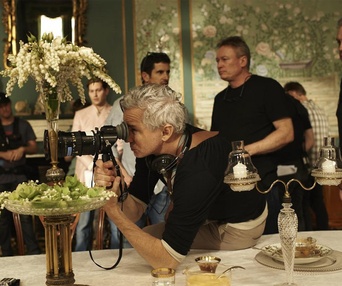 Sur le plateau du film The Great Gatsby