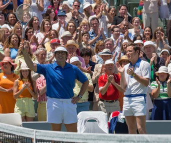 Une scène du film Battle of the Sexes