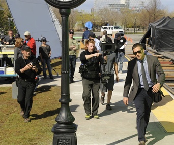 Sur le plateau du film Source Code