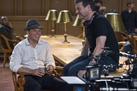 Sur le plateau du film The Adjustment Bureau Sur le plateau du film The Adjustment Bureau
