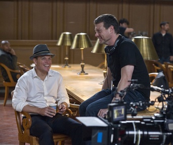 Sur le plateau du film The Adjustment Bureau