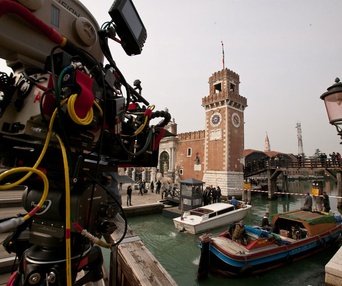 Sur le plateau du film The Tourist