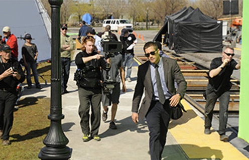 Sur la plateau de tournage du film Source Code