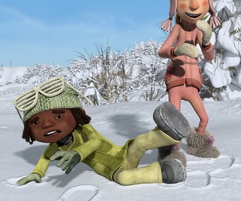 Une scène du film La guerre des tuques 3D