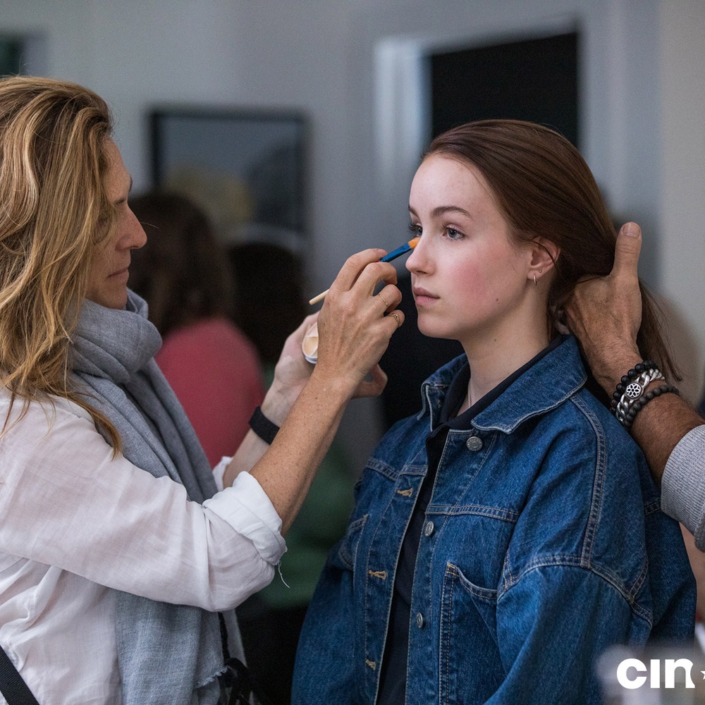 Sur le plateau du film Le guide de la famille parfaite