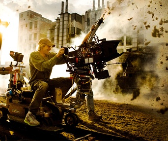 Sur le plateau du film Transformers: Age of Extinction