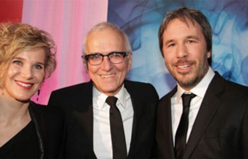 Roger Frappier (au centre), Denis Villeneuve sur le tapis rouge des Jutra 2012