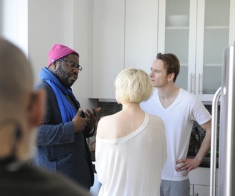Sur le plateau du film Shame