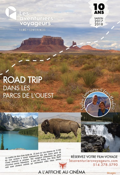 Affiche du film Les aventuriers voyageurs - Parcs de l'ouest