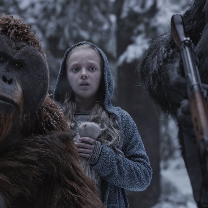 Une scène du film <em>War for the Planet of the Apes</em>