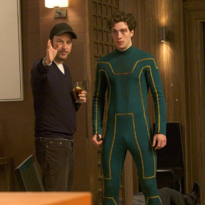 Sur le plateau du film <em>Kick-Ass</em>