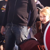 Sur le plateau du film <em>Populaire</em>