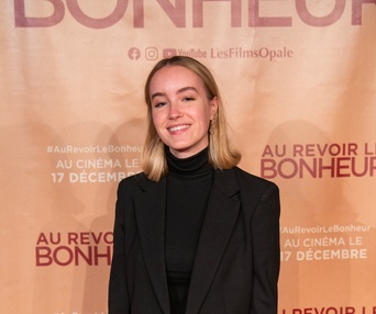 Sur le plateau du film Au revoir le bonheur