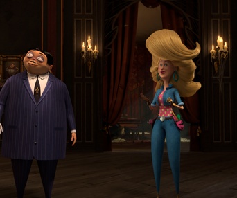 Une scène du film The Addams Family