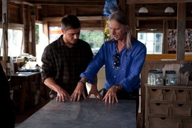 Sur le plateau du film The Lucky One Sur le plateau du film The Lucky One