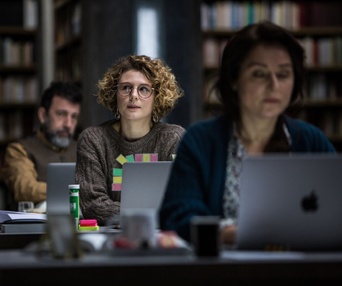 Une scène du film Les traducteurs