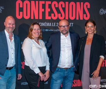 Sur le tapis rouge du film Confessions