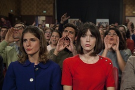 Une scène du film Le Redoutable Une scène du film Le Redoutable