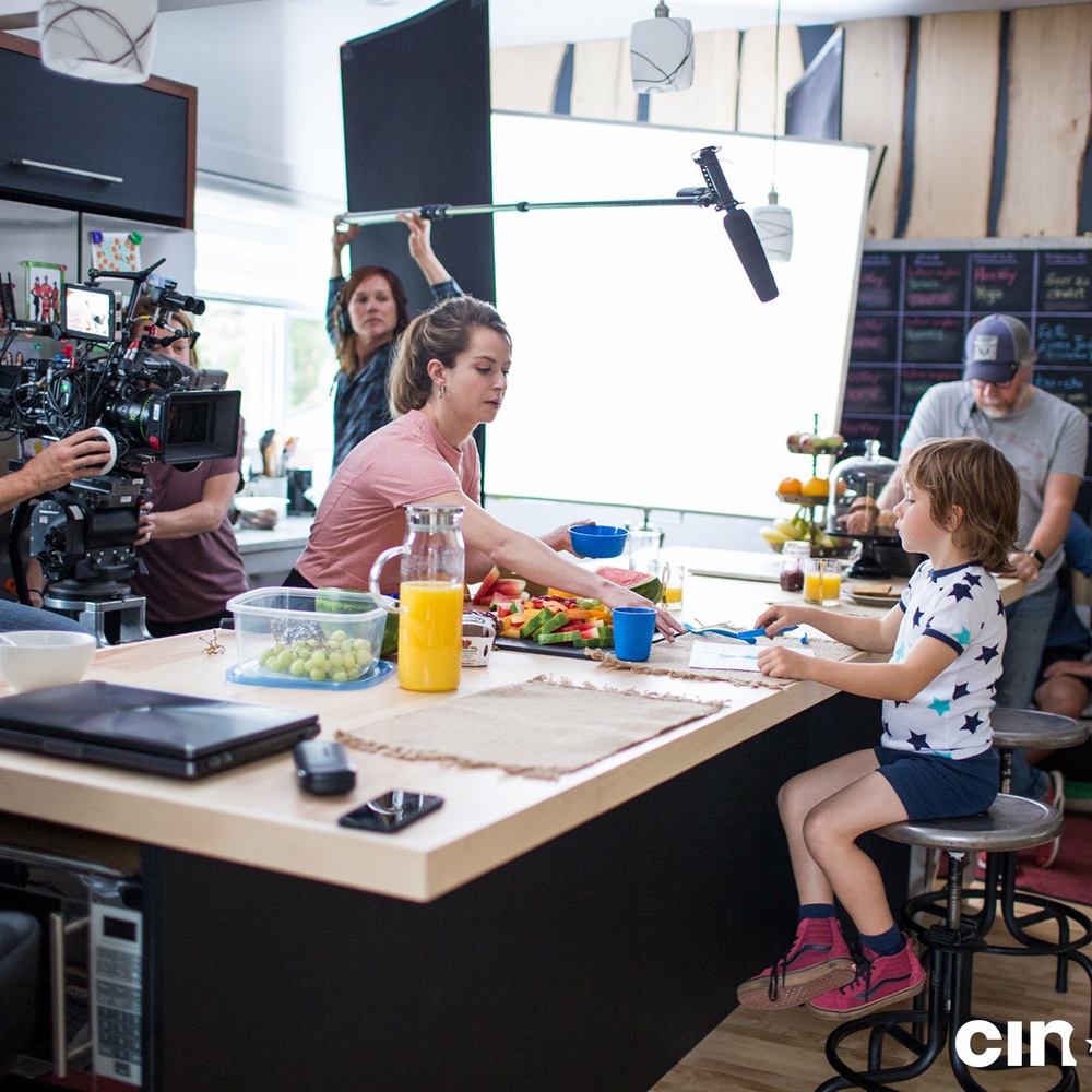 Sur le plateau du film Le guide de la famille parfaite
