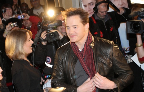 Brendan Fraser sur le tapis rouge de Extraordinary Measures