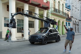 Sur le plateau du film The Fate of the Furious Sur le plateau du film The Fate of the Furious