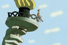 Une scène du film Phantom Boy