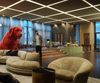 Une scène du film Clifford the Big Red Dog