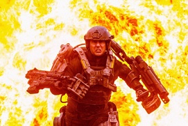 Une scène du film Edge of Tomorrow Une scène du film Edge of Tomorrow