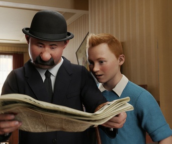 Une scène du film The Adventures of Tintin
