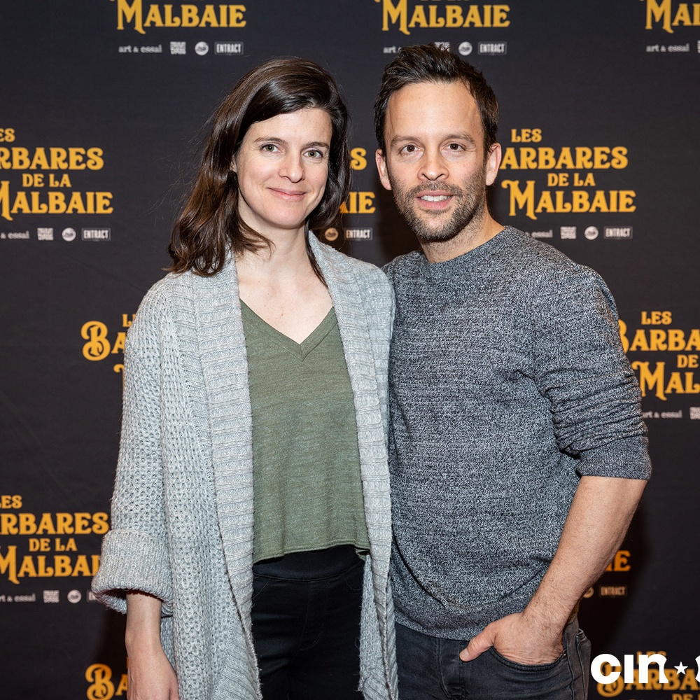 Sur le tapis rouge du film Les Barbares de La Malbaie