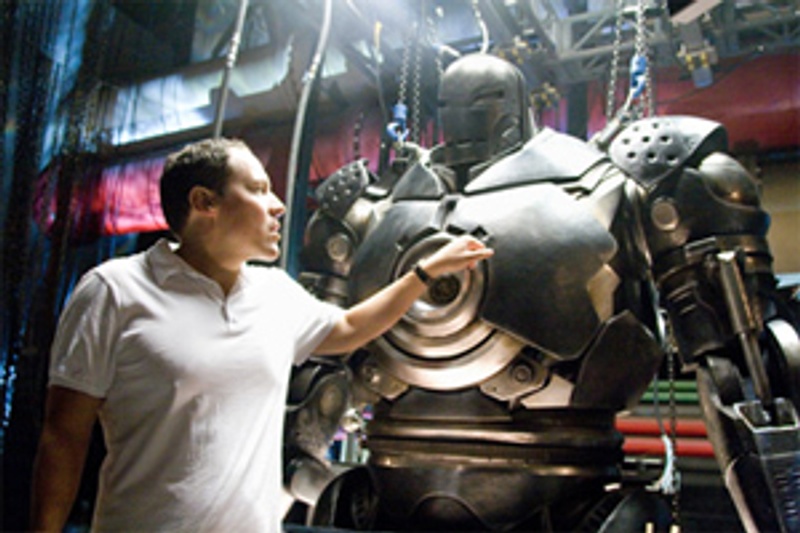 Jon Favreau sur le plateau du film Iron Man