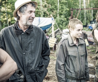 Sur le plateau du film Les 4 soldats
