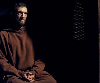 Une scène du film Le Moine