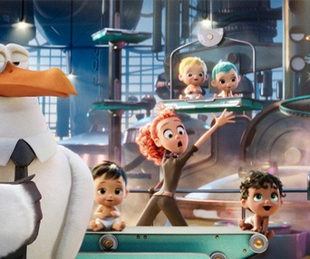 Une scène du film Storks