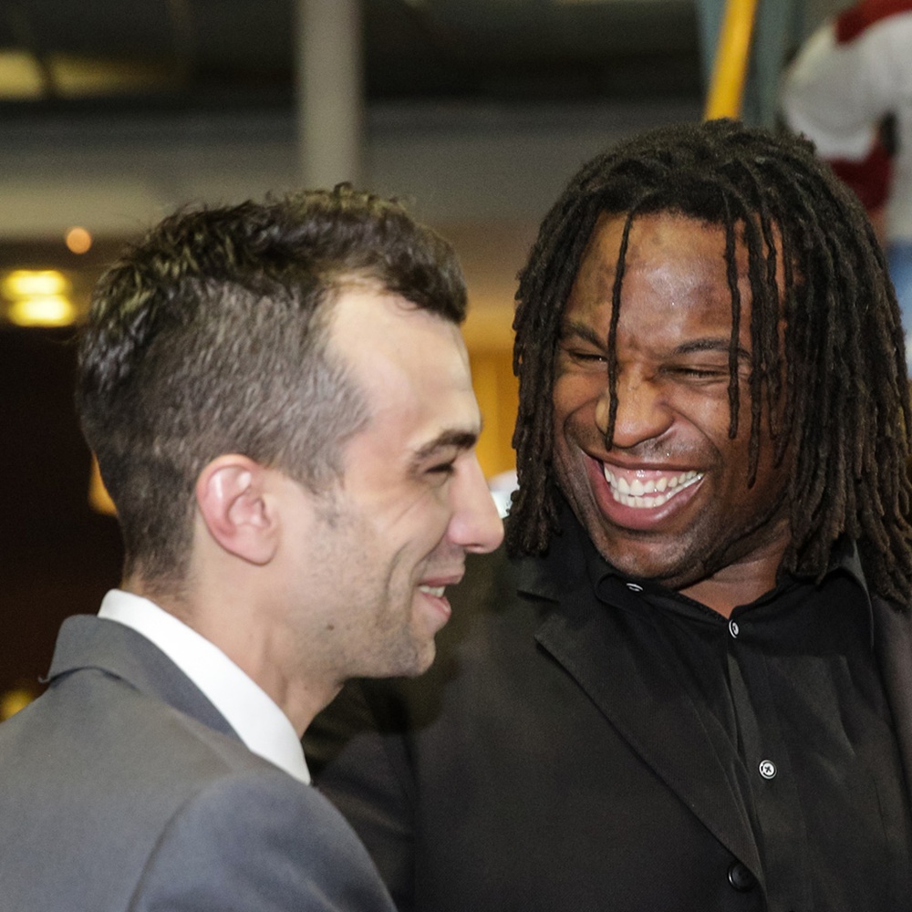 Sur le tapis rouge du film Goon: Last of the Enforcers
