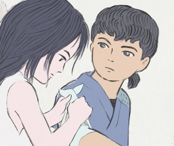 Une scène du film The Tale of the Princess Kaguya