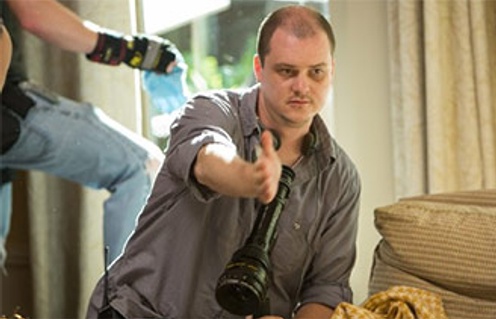 Mike Flanagan sur le plateau de Oculus