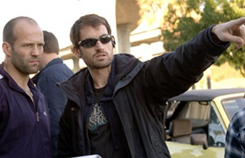 Mark Neveldine et Jason Statham sur le plateau de Crank