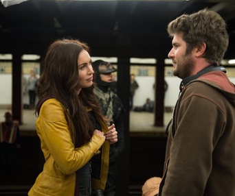 Sur le plateau du film Teenage Mutant Ninja Turtles