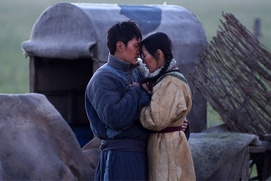 Une scène du film Wolf Totem