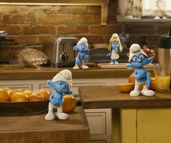 Une scène du film The Smurfs